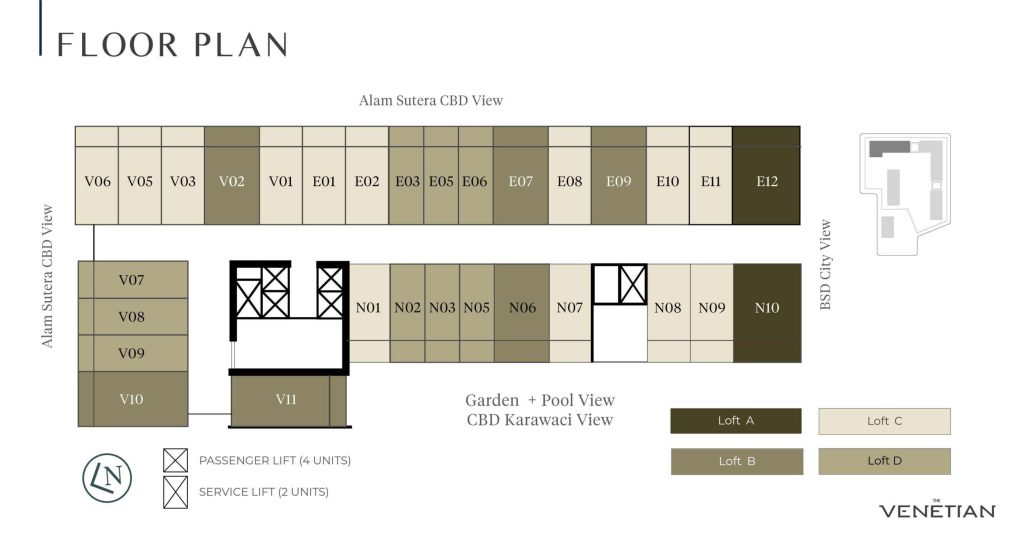 floor plan the Venetian Kingland Avenue